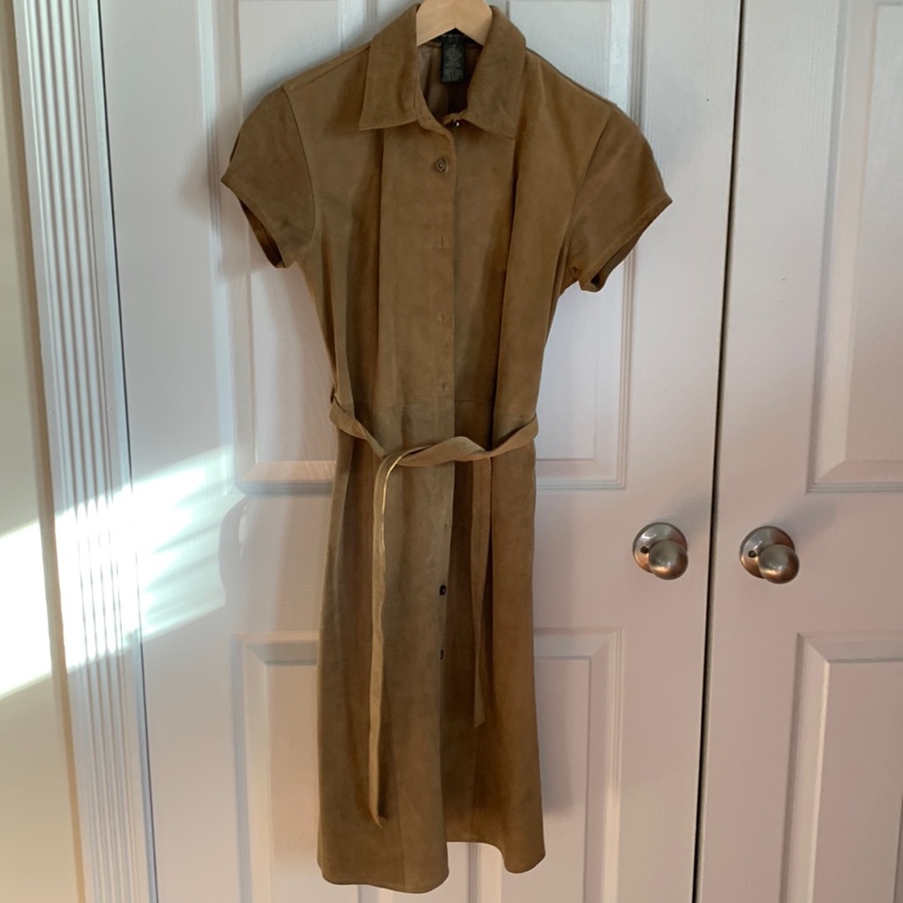 Banana Republic vintage genuine leather/ suede dress.